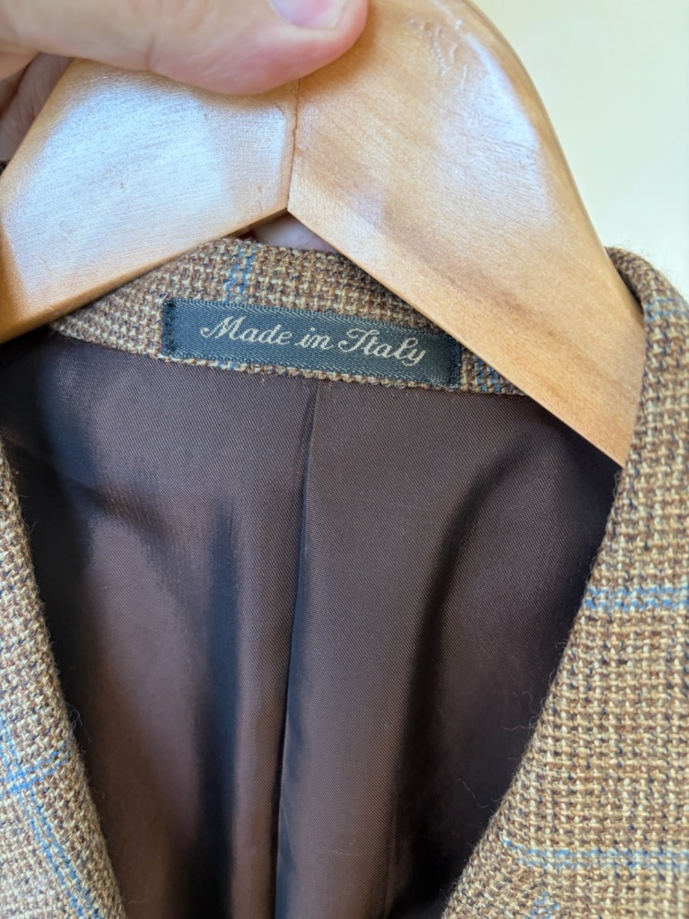 Pal Zileri Brown Plaid Women's Blazer Jacket